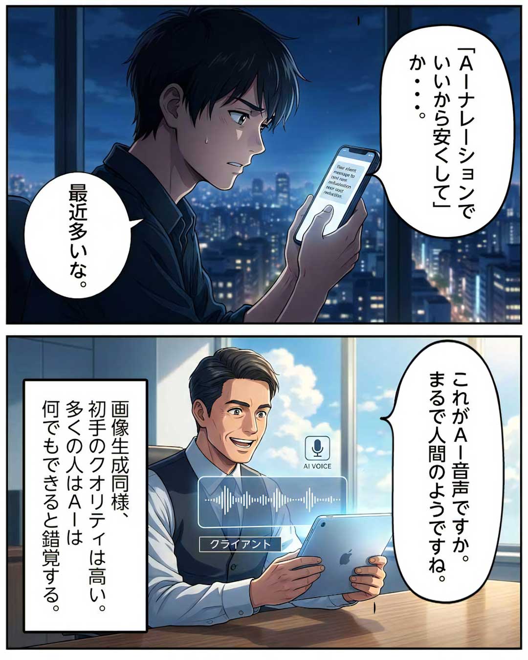 【声優・ナレーターの危機】映像制作の現場で起きている事実漫画ページ1