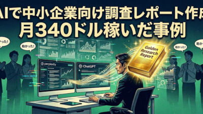 AIで中小企業向け調査レポート作成 月340ドル稼いだ事例