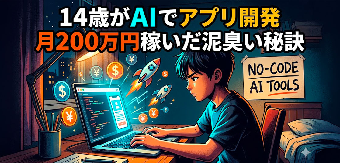14歳がAIでアプリ開発 月200万円稼いだ泥臭い秘訣