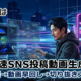 【爆速SNS投稿動画生成】PC画面録画→動画早回し→切り抜きスクリプト
