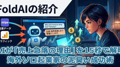 AIが「売上急落の理由」を15秒で解明！海外ソロ起業家の泥臭い成功術