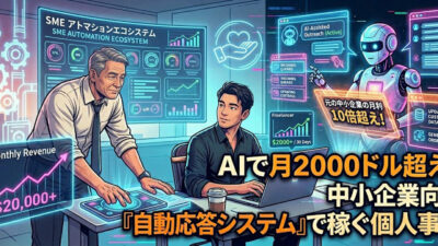 AIで月2000ドル超え！中小企業向け「自動応答システム」で稼ぐ個人事例