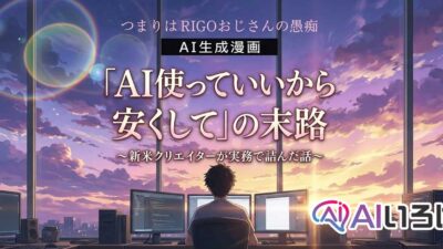 【AIデザイン・動画制作の現実】AIならすぐできるという誤解が業界を崩壊させる理由