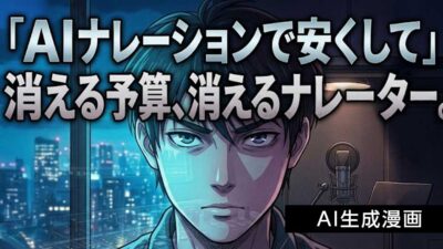 【声優・ナレーターの危機】映像制作の現場で起きている事実