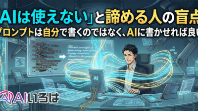 「AIは使えない」と諦める人の盲点  プロンプトは自分で書くのではなく、AIに書かせれば良い